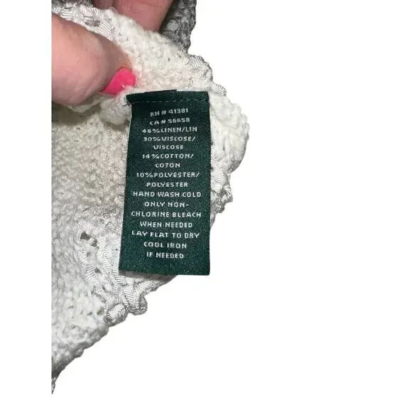 Lauren Ralph Lauren Women’s Open    Knit Sweater White L minimalist classy
Beach - Picture 4 of 7